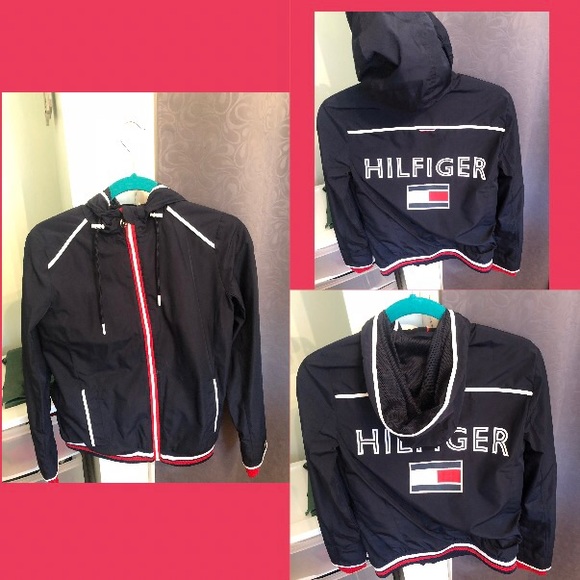 Tommy Hilfiger wind breaker dark blue - Picture 1 of 3